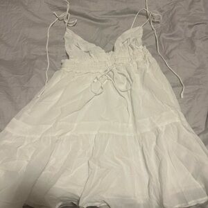 Princess Polly Cream Ruffled Skirt